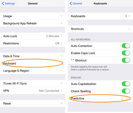 how-to-disable-the-quicktype-predictive-text-bar-in-ios-8