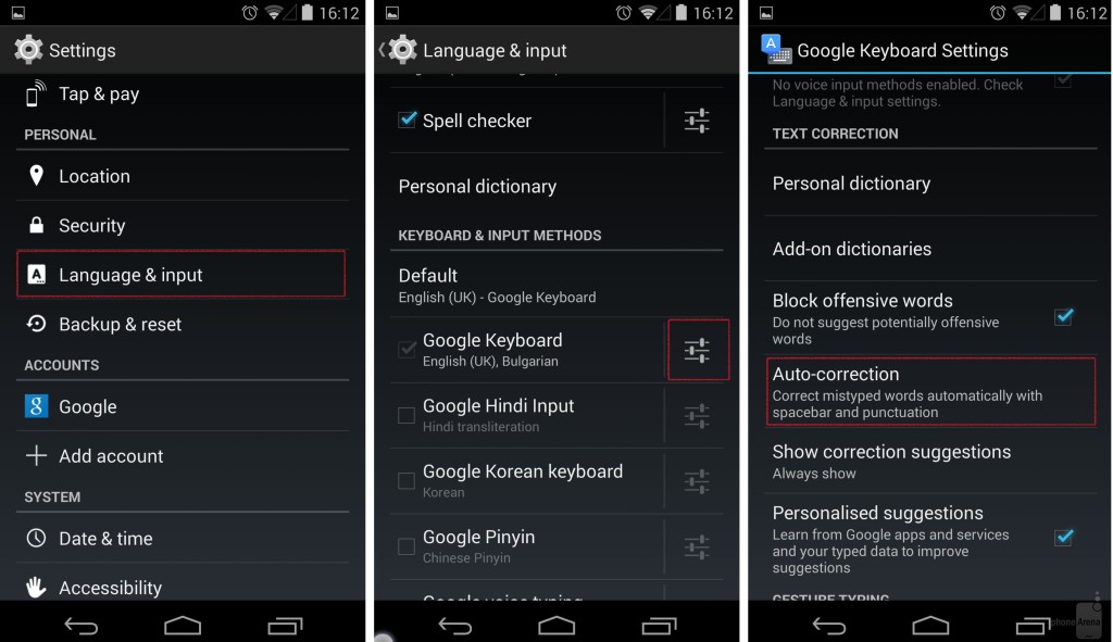 Nexus-turn-off-autocorrect